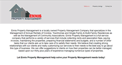 Desktop Screenshot of ennisproperty.com